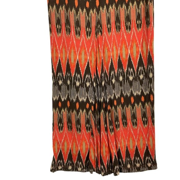 Joie Maxi Skirt Orange Brown Ikat Jersey Pull-On Elastic Women's Size Small - Picture 4 of 7